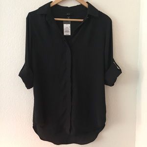 Black Button Up Dress Shirt